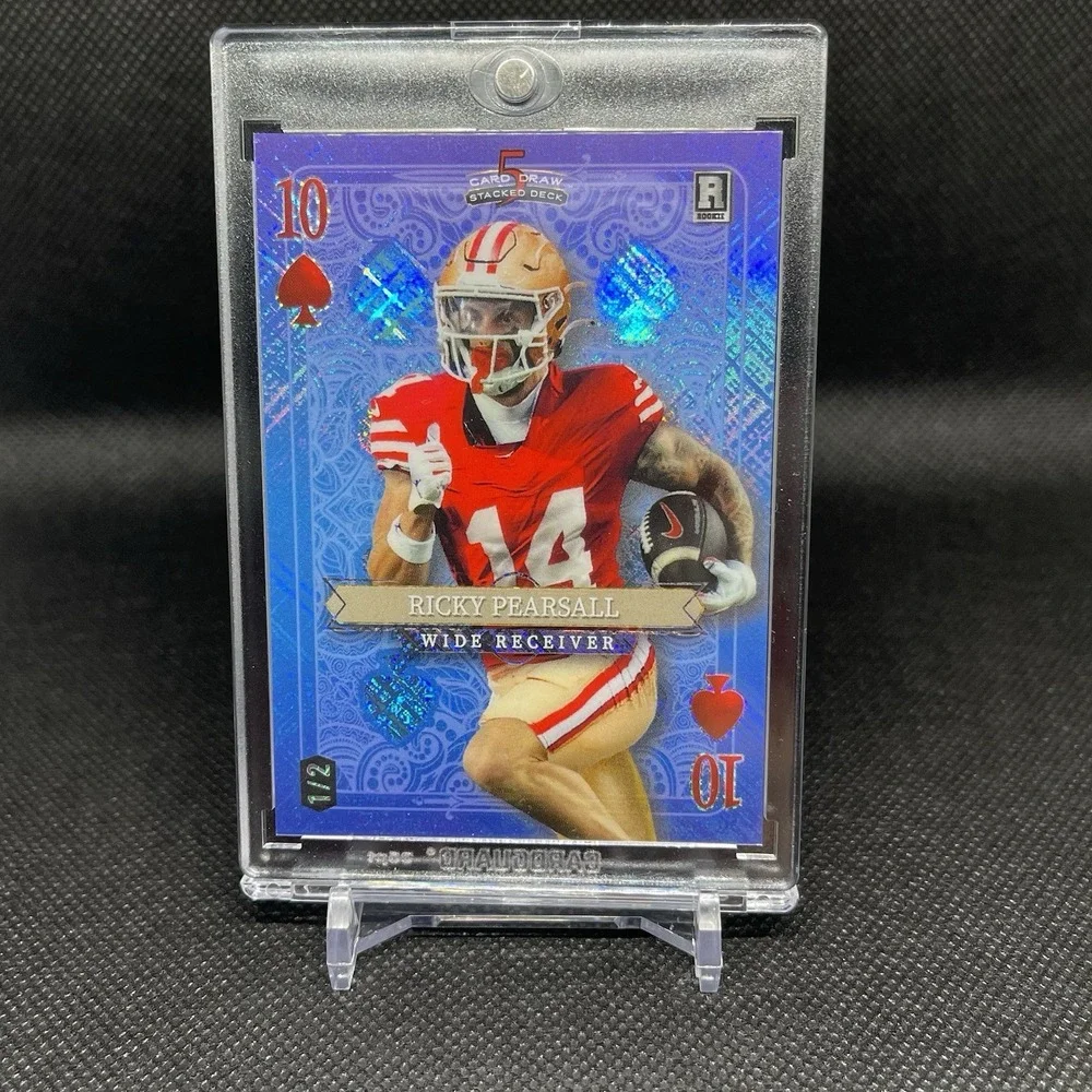 2024 Wild Card 5 Card Draw Stacked Deck‎ Promo Ace Of Spades Ricky Pearsall 1/2